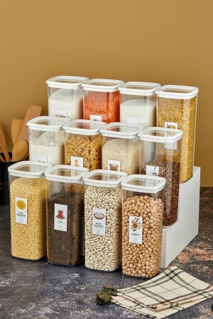 Acrylic 12-Piece Food Storage Container Set with Vacuum Lid 1700 ml - DE HOME