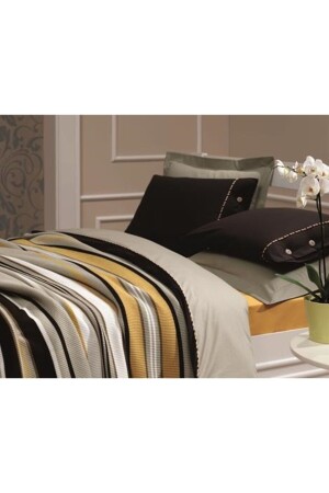 Acrylic Knitted Blanket Set Single Coffee Mustard BTST00100101 - Luoca Patisca