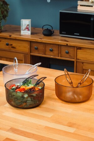 Acrylic Round Salad Bowl with Spoon 23 Cm Serving Plate 153. 001. 431 - Hayveys