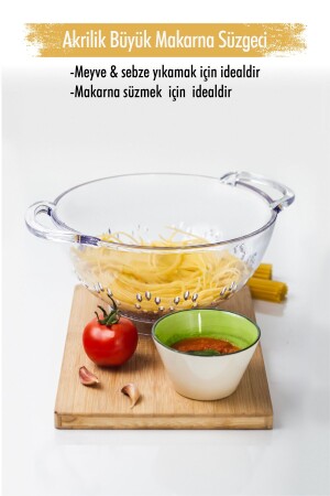 Acrylic Transparent Pasta Strainer & Vegetable Fruit Strainer - EWS