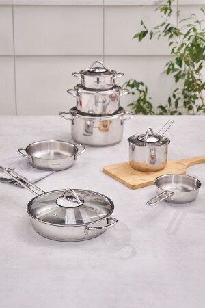 Ada 12 Piece Induction Base Steel Dowry Cookware Set V2 - Karaca