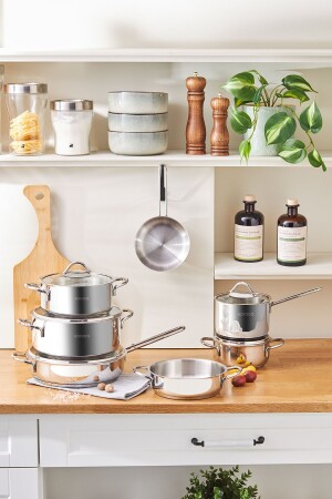 Ada Induction Base 12 Piece Steel Dowry Cookware Set 153. 03. 08. 2190 - Karaca