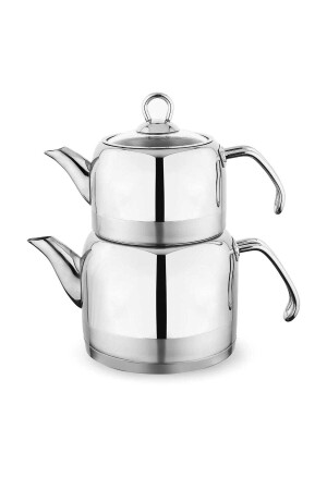 Ada Metal Medium Size Steel Teapot Set Inox 1S002-15001-INX02 - Schafer