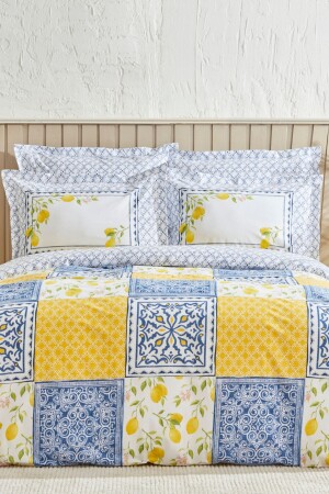Addie 100% Cotton Double Duvet Cover Set Yellow PP - Karaca Home