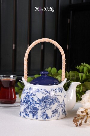 Adelayt Porcelain Herb Teapot with Wicker Handle Single Teapot adelayt23231 - Miss Betty