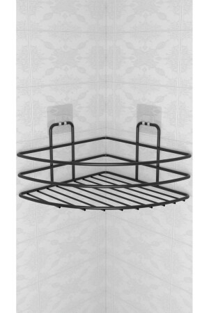 Adhesive Bathroom Corner Shelf Shower Shampoo Holder Wall Organizer Organizer Shelf 1 Piece - Zabata