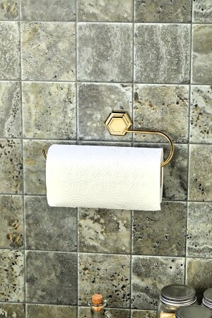 Adhesive Roll Paper Towel Holder Napkin Holder Bathroom Hanger Holder Metal WC Paper Holder - Fbzhome
