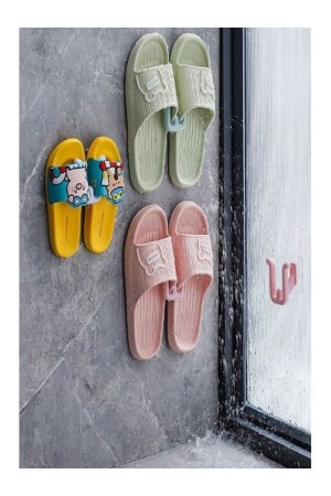 Adhesive Slipper Shoe Hanger with 2 Hooks Bathroom Garden Living Room - Özasya Avm
