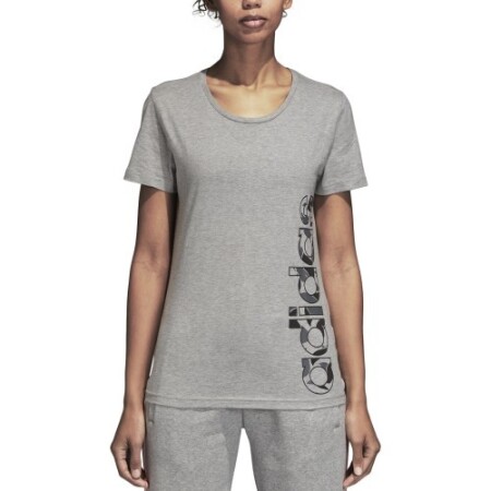 Adidas Blouse AOP Linear Tee Grey Heather - Adidas