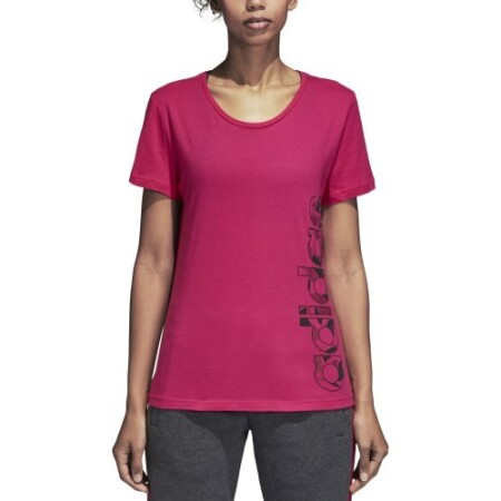 Adidas Blouse Aop Linear Tee Real Magenta DJ1626 - Adidas