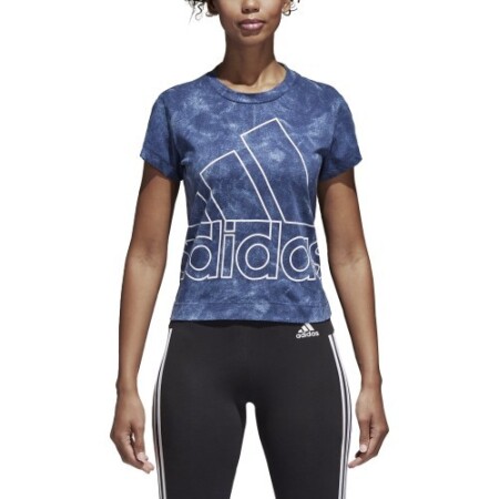 Adidas Blouse W Id Slim Tee Blue - Adidas