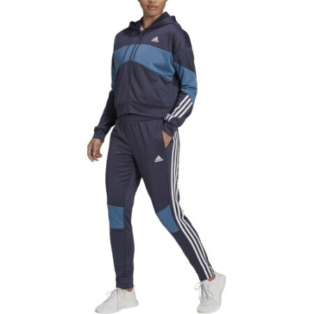 Adidas Damen-Trainingsanzug W Bold Block Ts Blau HD9033 - Adidas