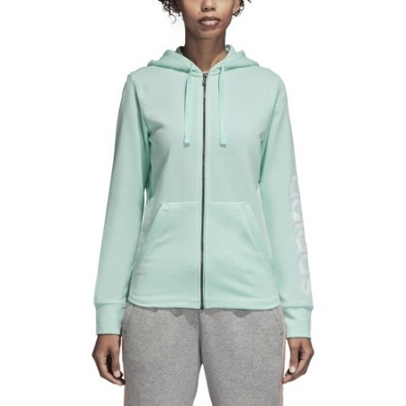 Adidas Ess Lin Fz Kapüşonlu Sweatshirt Nane Yeşili - Adidas
