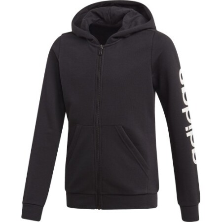 Adidas Girls' Sweater Yg E Lin Fz Hd Black - Adidas