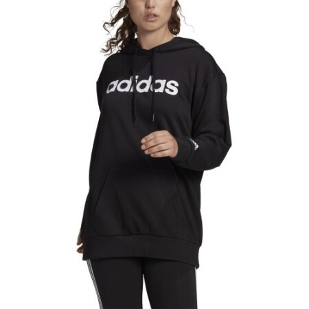 Adidas Kadın Sweatshirt W Lin Ov Kapüşonlu Siyah GL0765 - Adidas