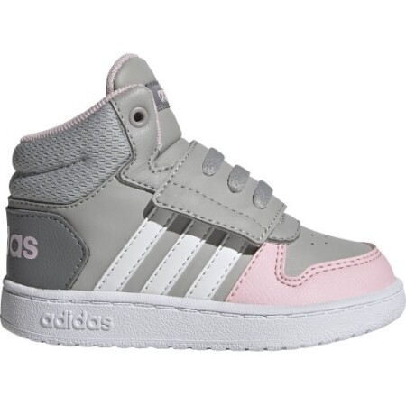 Adidas Kids' Hoops Mid 2.0 I Grey Pink Shoes - Adidas