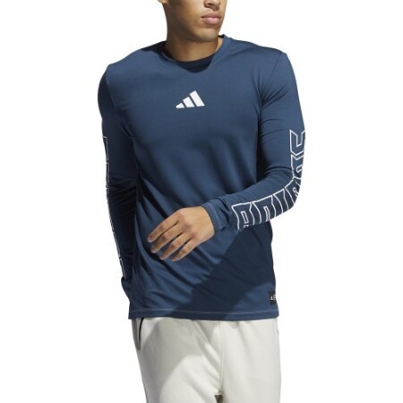 Adidas Men's T-Shirt FB Hype Ls Tee Blue - Adidas