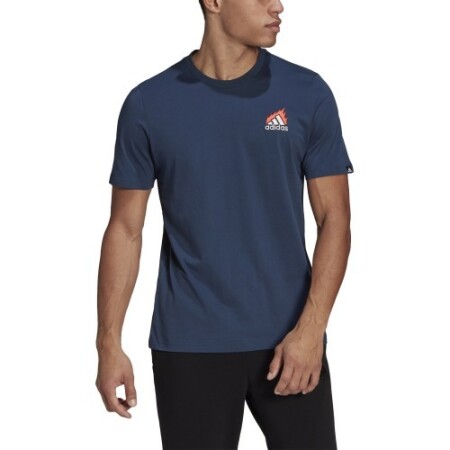 Adidas Men's T-Shirt M Embrd Lg T Blue - Adidas