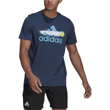 Adidas Men's T-Shirt M Ss Cat Tee Blue - Adidas