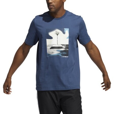 Adidas Men's T-Shirt Slept On Blue - Adidas