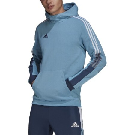 Adidas Men's Tiro Sw Hood Cu Blue Sweatshirt - Adidas