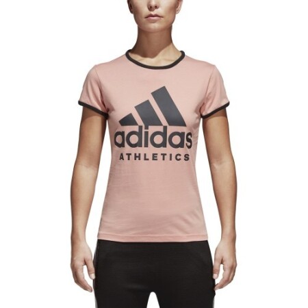Adidas Shirt W Sid Slim Tee Pink Black - Adidas