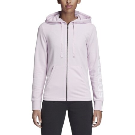 Adidas Sweater Ess Lin Fz Hd Pink - Adidas