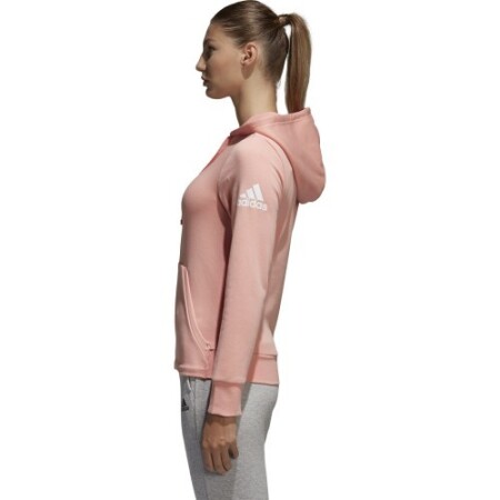 Adidas Sweater Ess Solid fz Hd Pink - Adidas