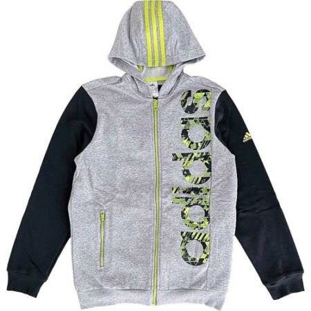 Adidas Sweatshirt for Teens YB RD KN FZHD Grey Black S22627 - Adidas
