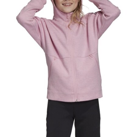 Adidas Sweatshirt For Teens Yg Id Sta Fz Pink - Adidas