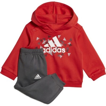 Adidas Tracksuit for Kids I Bos Gra Jog Grey Red HU1553 - Adidas
