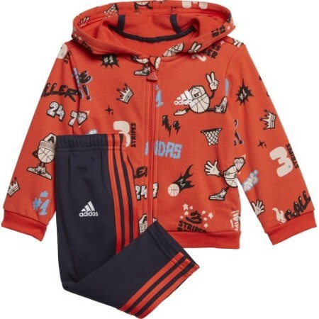 Adidas Tracksuit for Kids I Grap Fz Hd J Red Blue - Adidas