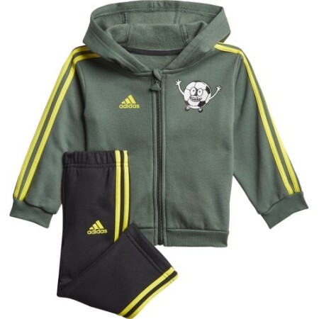 Adidas Tracksuit for Kids I Lil 3s Jog Fl Black Green - Adidas