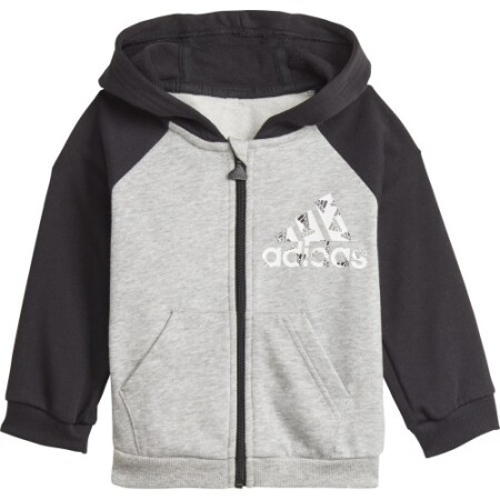 Adidas Tracksuit Kids I Bos Logo Fz J Grey Black - Adidas