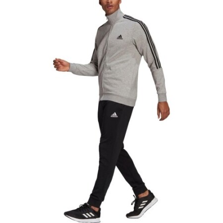 Adidas Tracksuit Men M 3s Ft Tt Ts Grey Black - Adidas