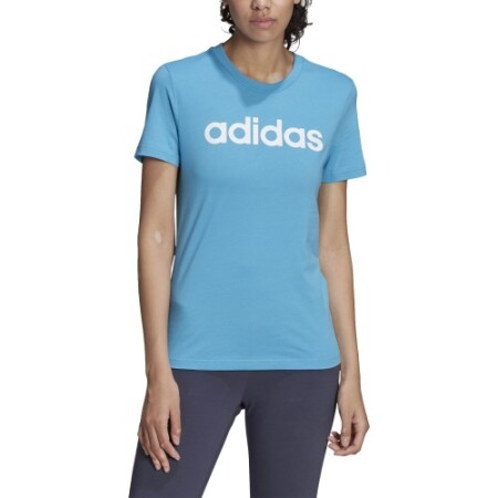Adidas Women's Blouse W Lin Tee Blue HC9272 - Adidas