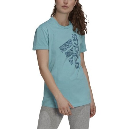 Adidas Women's Blouse W Vrtcl Zbr G Tee Blue GS4155 - Adidas