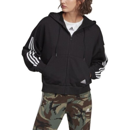 Adidas Women's Sweatshirt W 3s Fz Hoodie Black - Adidas