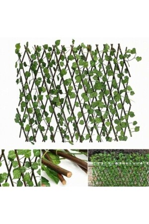 Adjustable Accordion Decorative Artificial Ivy Fence 3x120 Kzmprt KZMPRTWHTECİT - KozmoParti