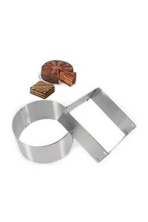 Adjustable Square Round Cake Mold Set of 2 Depth 9 Cm bahardükanı24 - Bahar Dükkanı
