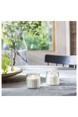 Adlad Scented Candle in Glass - White - 12 Hours - Ikea