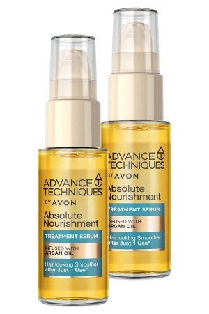 Advance Techniques Nourishing Hair Serum with Argan Oil 30 Ml. Set of Two - Avon