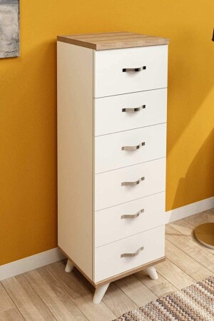 Ae-3038 Belinda 6 Drawer Dresser White BLND123 - Aeka