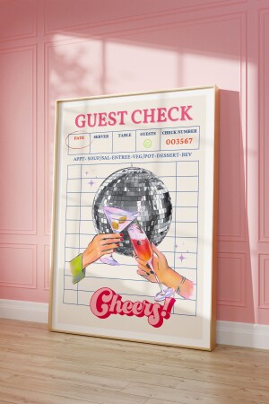 Aesthetic Wall Poster - Guest Check Poster - Disco Ball Poster - Frameless Poster - Vinca Prints