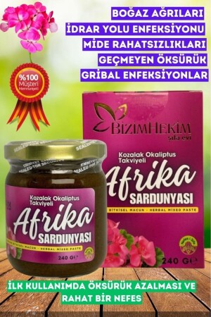 African Geranium Paste Special production with menthol and Eucalyptus 240GR - Bizimhekim