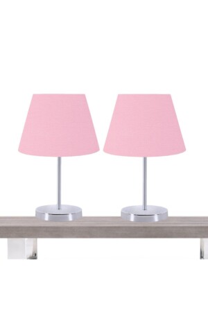 A&g Chrome Body Double Lampshade Set Fabric Headboard AAGK9016 - Art&Gift