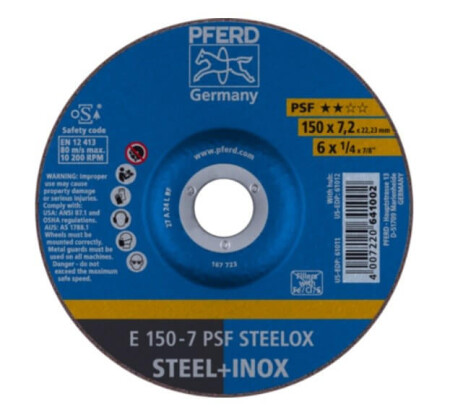 Aggressive Schleifscheibe PFERD E150-7 A24 L PSF - Pferd