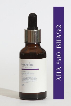 Aha 10% + Bha 2% Anti-Blemish & Skin Tone Equalizing Peeling Mask Skin Care Serum 30 Ml 215555854 - intenpure