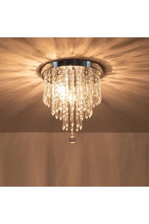 Ahenk Chrome Stone Modern Living Room Chandelier TYC00713589468 - LİVORA LIGHTING