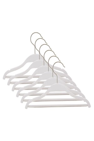 MNZ-خشب ملابس الأطفال عمرها 0-3 سنوات طلاء أبيض 6 قطع 8000/CB 26CM BYZ - NYN